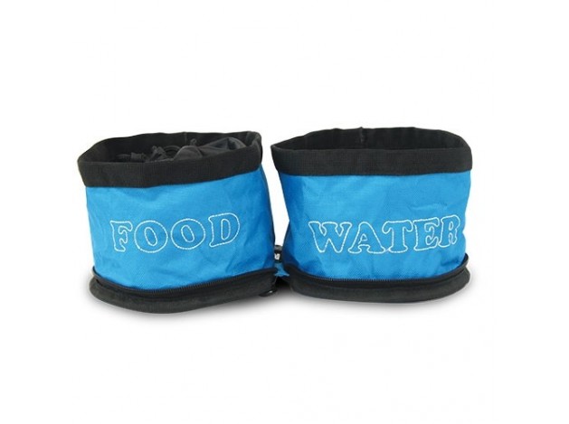 Bebedero y Comedero doble Plegable para Perros