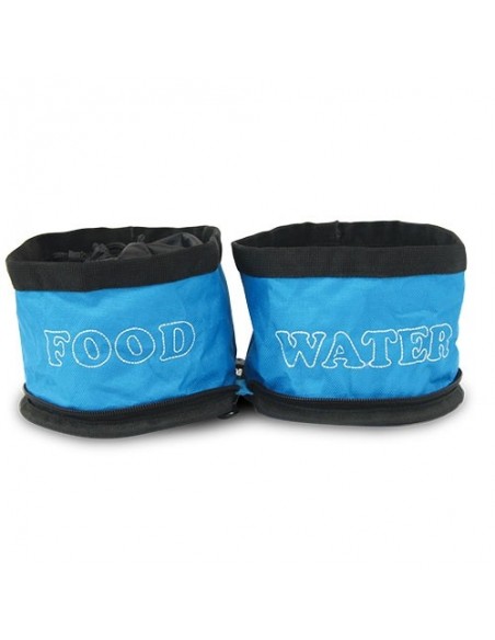 Bebedero y Comedero doble Plegable para Perros