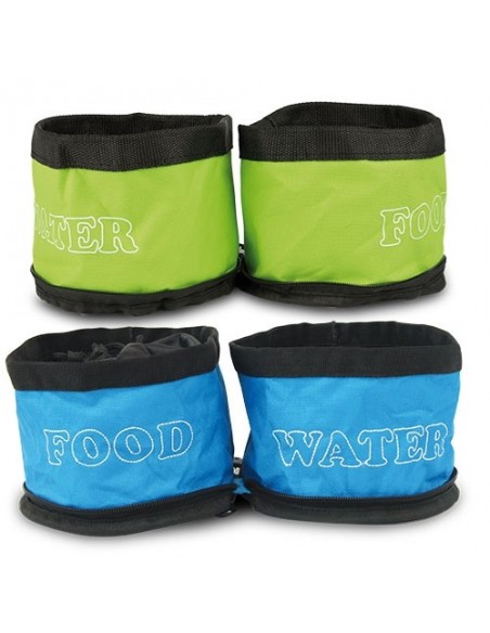 Bebedero y Comedero doble Plegable para Perros