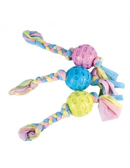 Pelota con cuerda de trapillo 38 x 7,5 cm