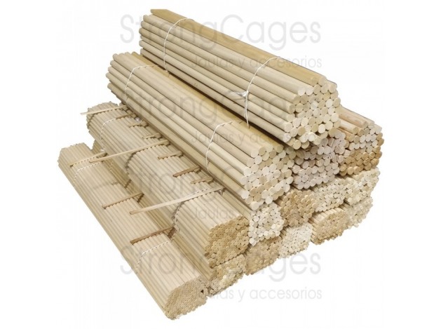 Palo de madera pino para Psitacidas 15 ud