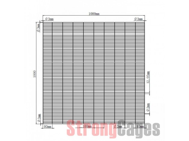 Malla electrosoldada 1 x 1(pack de 8 unidades)
