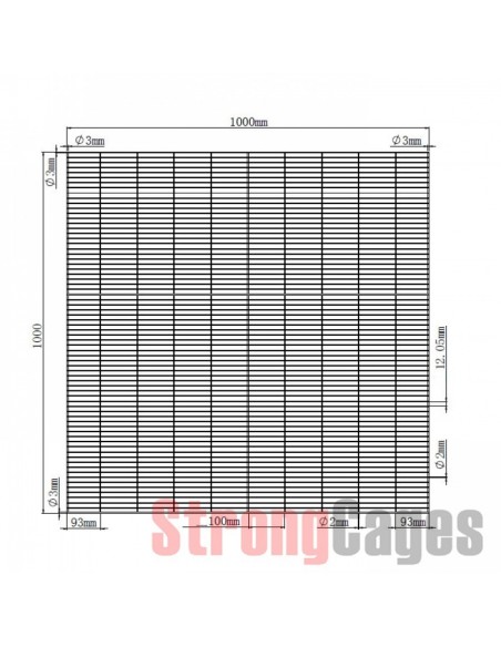 Malla electrosoldada 1 x 1(pack de 8 unidades)