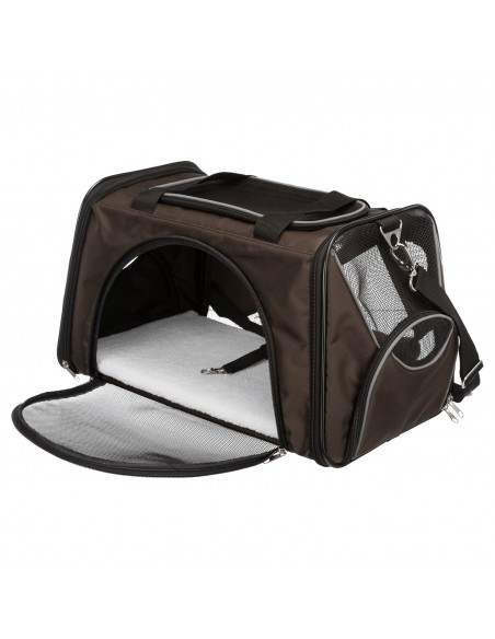 Bolsa de Transporte Marrón para Perros y Gatos – 28×28×47 cm