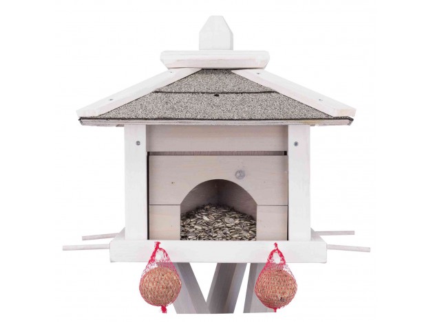 Comedero Pájaros Natura con Pie Gris