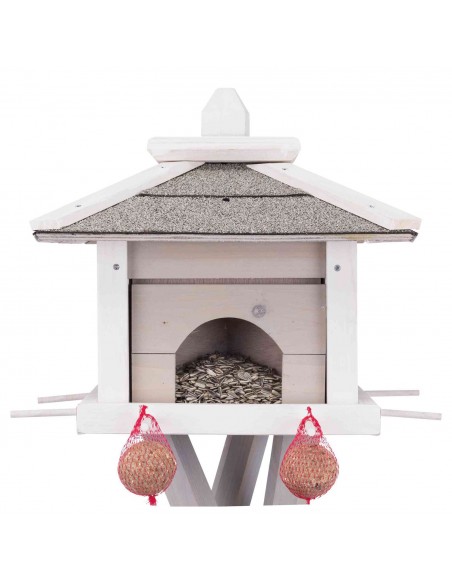 Comedero Pájaros Natura con Pie Gris