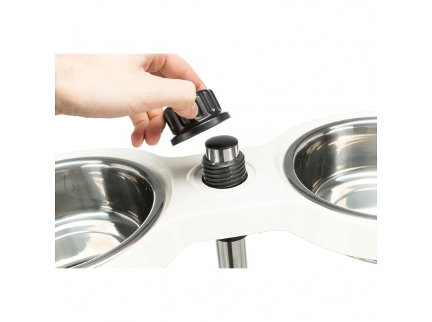 Dog Bar, melamina/acero inoxidable 2 × 1,6 l/ø 21