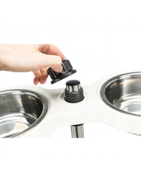 Dog Bar, melamina/acero inoxidable 2 × 1,6 l/ø 21