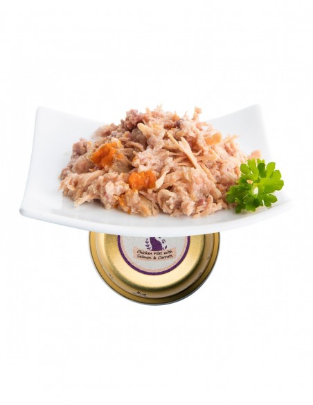 Tarrina Gato FINEST Filetes de Pollo y Salmón NUEVO 12uds - Pack de 12 unidades