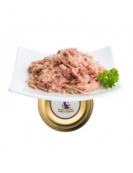 Tarrina Gato TASTY Filetes de Salmón y Pavo NUEVO 12 uds - Pack de 12 unidades