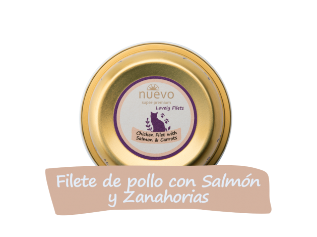 Tarrina Gato FINEST Filetes de Pollo y Salmón...