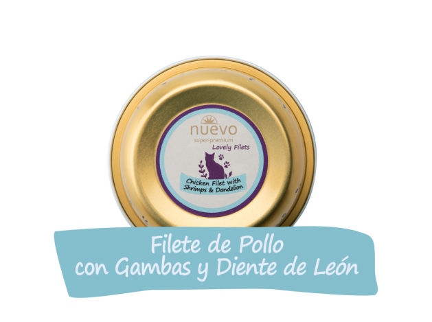 Tarrina Gato TENDER Filetes de Pollo y Gambas...