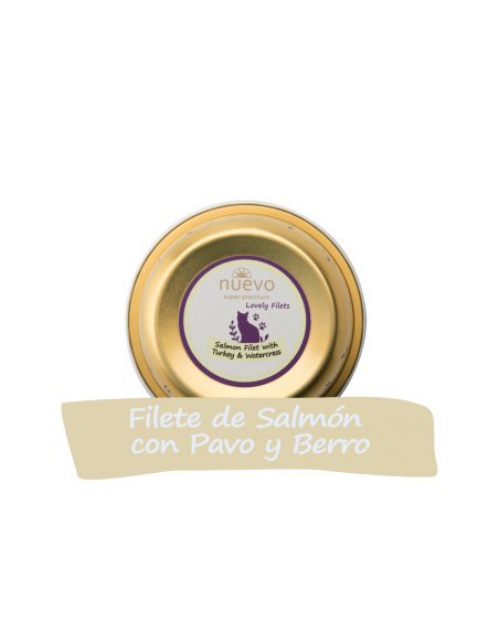 Tarrina Gato TASTY Filetes de Salmón y Pavo NUEVO 12 uds - Pack de 12 unidades