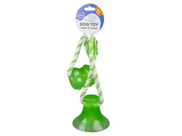 Juguete para perro cuerda con ventosa Duvoplus