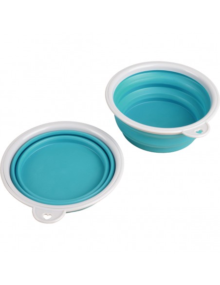 Recipiente De Viaje 2 En 1 Para Comida Y Agua Flamingo Pack 3 uds