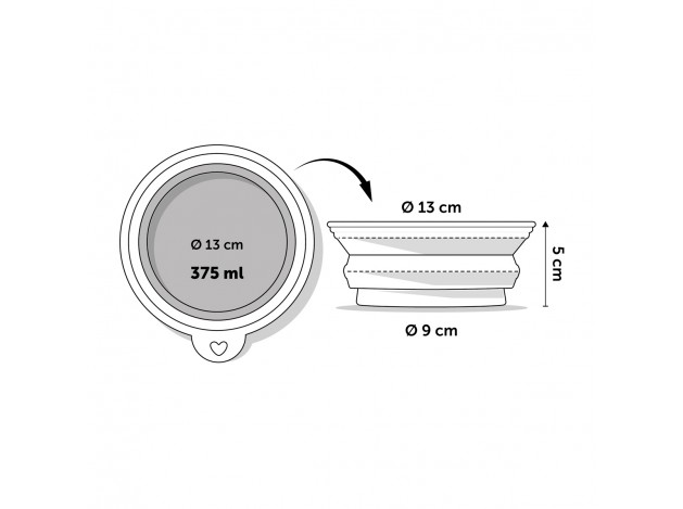 Recipiente De Viaje 2 En 1 Para Comida Y Agua...