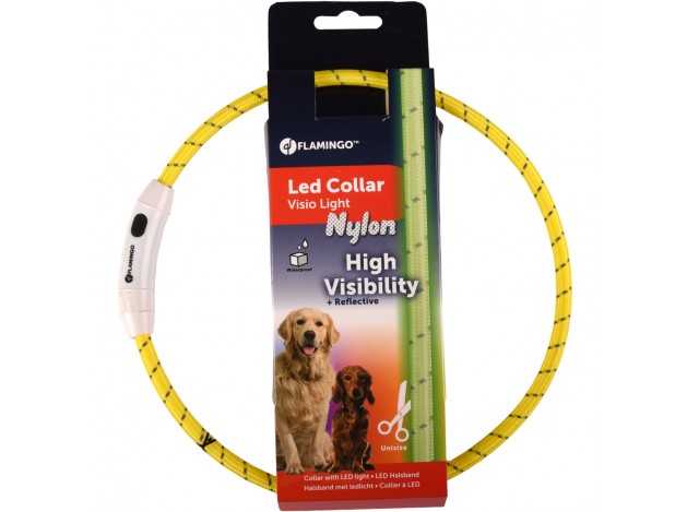 Collar Para Perro Flamingo Visio Light Nylon...