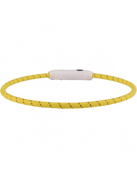 Collar Para Perro Flamingo Visio Light Nylon Reflectante - Amarillo