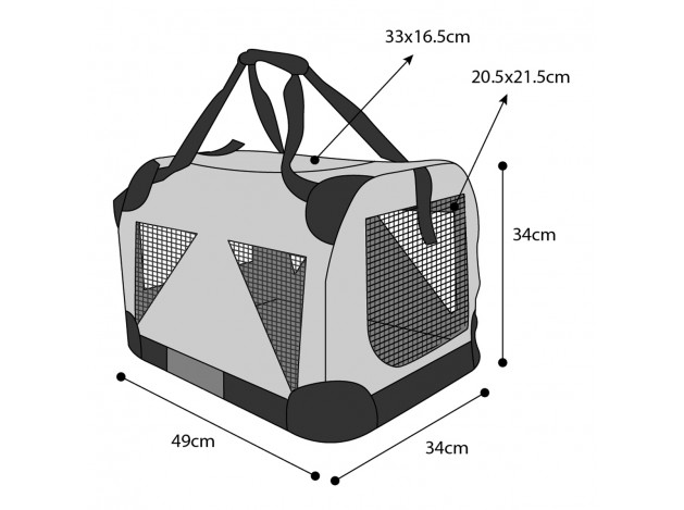 Transportín Plegable Para Perro Flamingo Alix...