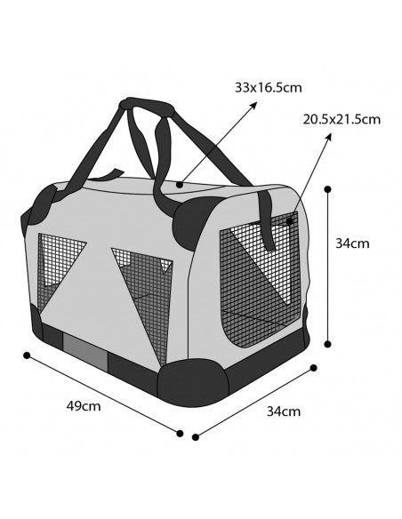 Transportín Plegable Para Perro Flamingo Alix Classic 3 uds