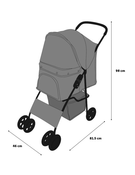 Carrito De Paseo Para Perro Flamingo Buggy Anda