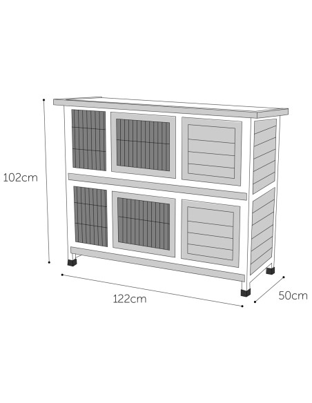 Casa Para Conejo Flamingo - Combi 2 Urban
