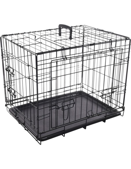 Jaula Para Perros Con Puerta Corredera Flamingo Nyo - Negro