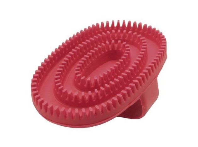 Cepillo de goma oval rojo