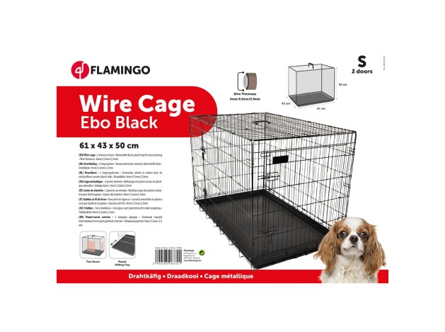 Jaula Para Perro Flamingo Ebo 2 Puertas- Negro