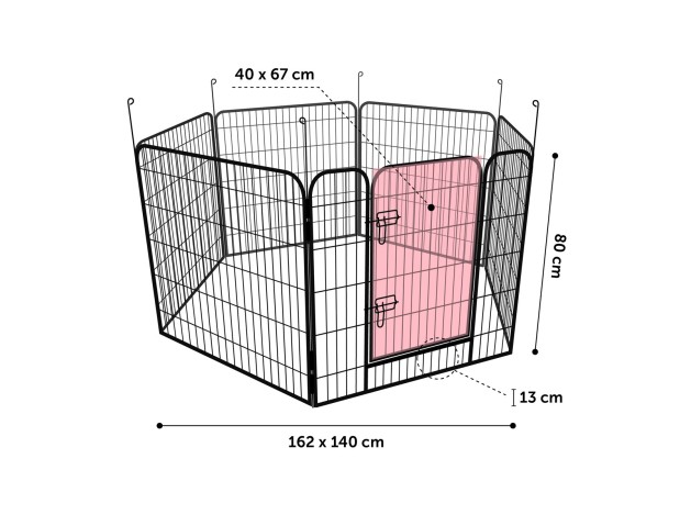 Parque Para Perro Flamingo Zecta - Negro
