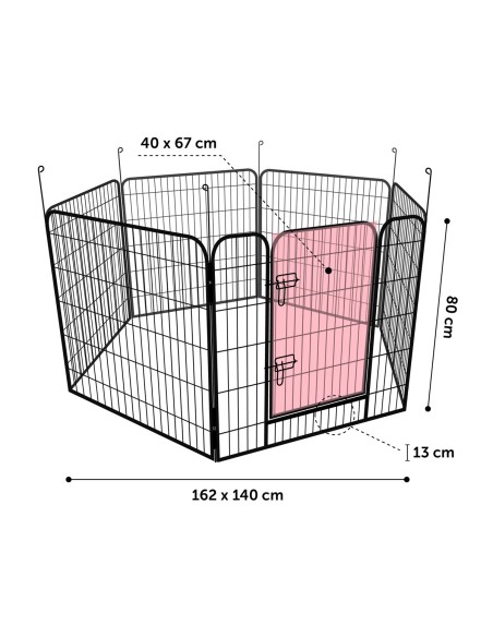 Parque Para Perro Flamingo Zecta - Negro