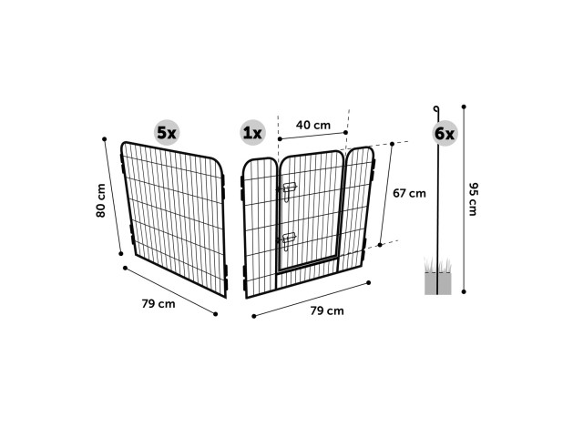 Parque Para Perro Flamingo Zecta - Negro