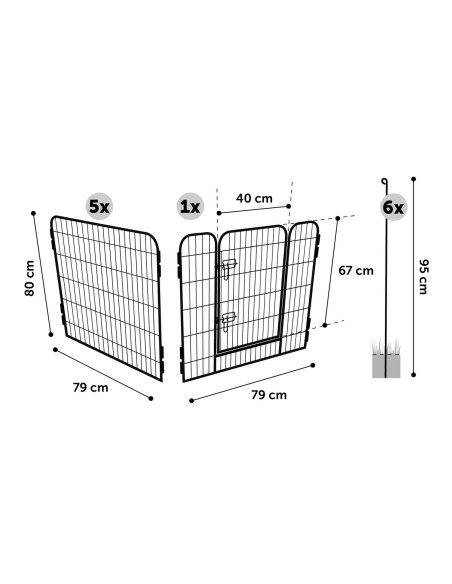 Parque Para Perro Flamingo Zecta - Negro