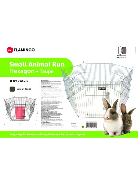 Parque Para Roedores Flamingo (60X60Cm) - Hexagon Taupe