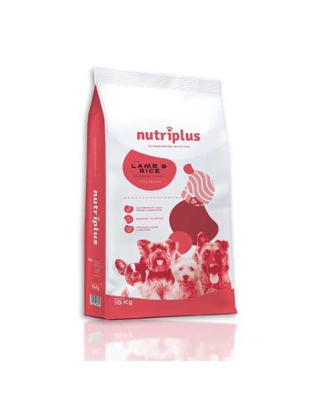 Pienso Nutriplus para perros adultos Cordero y arroz