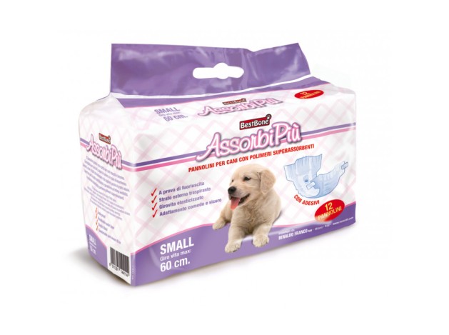 Pañal polímeros S (hasta 60cm cintura) 12 unds