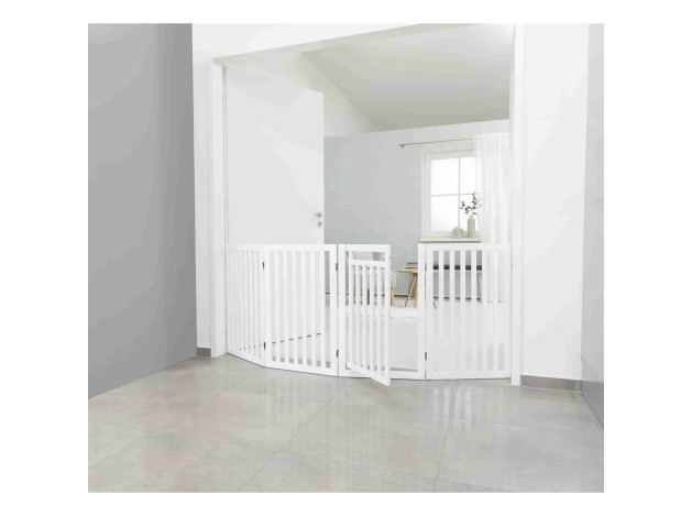 Barrera con puerta blanco