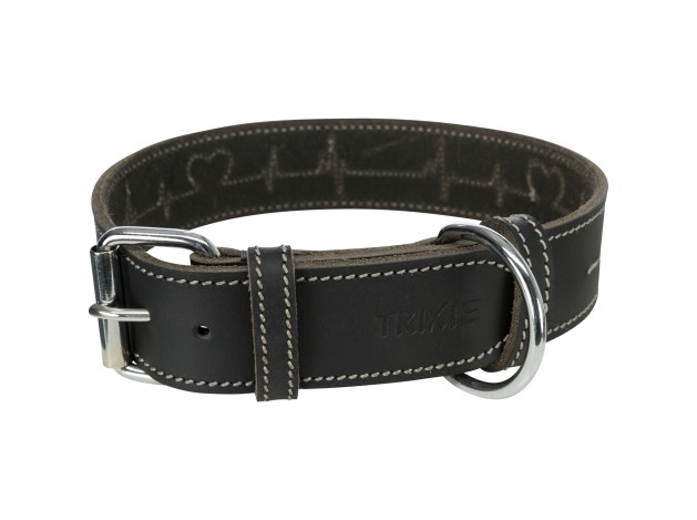 Collar de Cuero Engrasado Rustic "Heartbeat"