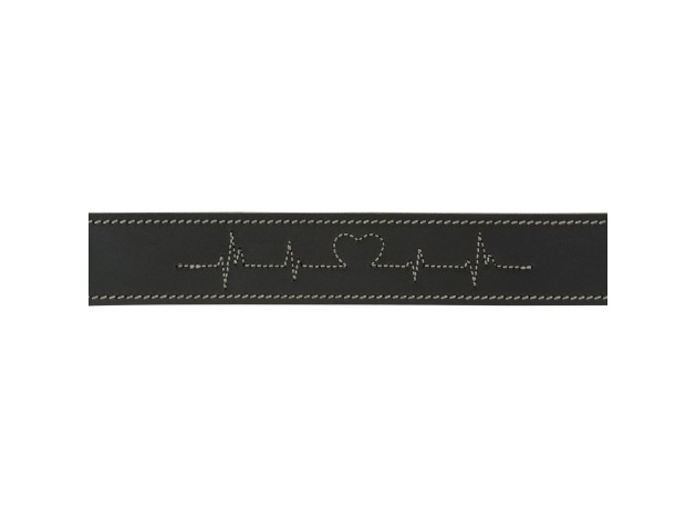Collar de Cuero Engrasado Rustic "Heartbeat"