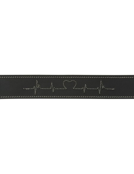 Collar de Cuero Engrasado Rustic "Heartbeat"