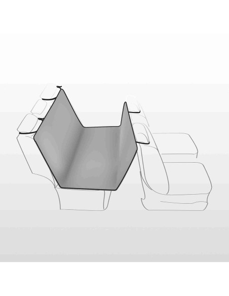 Funda Protectora Asientos Coche gris claro/negro