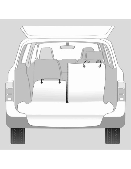 Funda Protectora Maletero Coche beige/negro