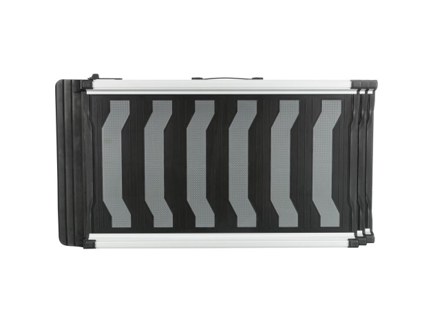 Rampa Telescópica 3 Pasos, aluminio/TPR negro/gris