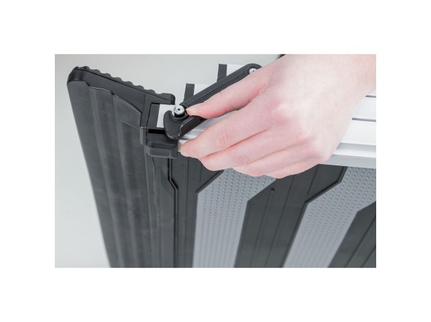 Rampa Telescópica 3 Pasos, aluminio/TPR negro/gris