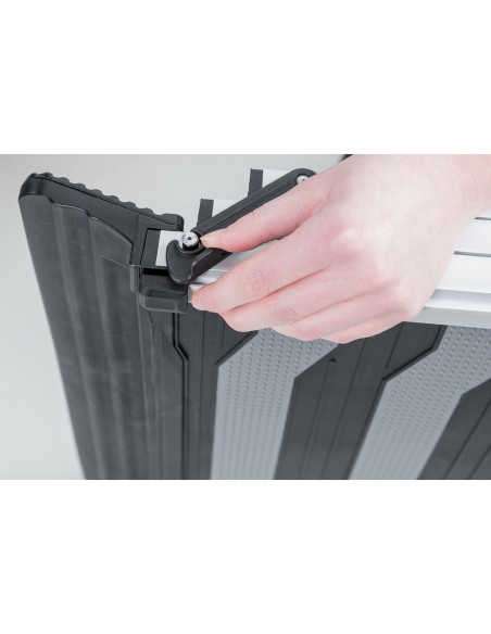 Rampa Telescópica 3 Pasos, aluminio/TPR negro/gris