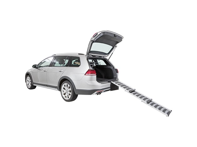 Rampa Telescópica 3 Pasos, aluminio/TPR negro/gris