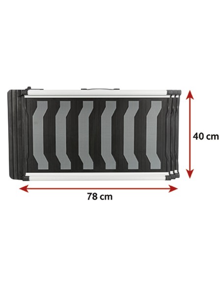 Rampa Telescópica 3 Pasos, aluminio/TPR negro/gris