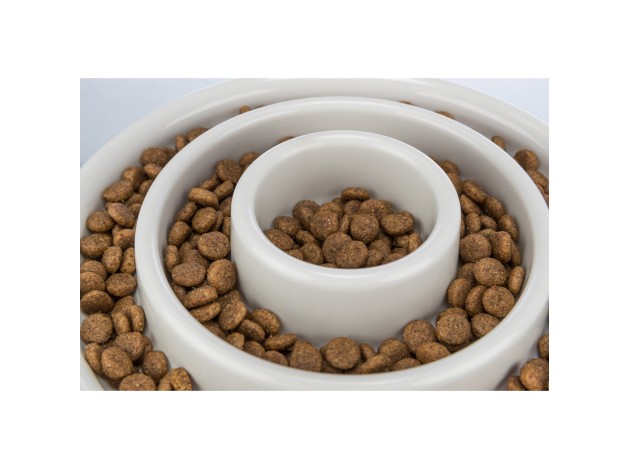 Slow Feeding Comedero, plástico gris