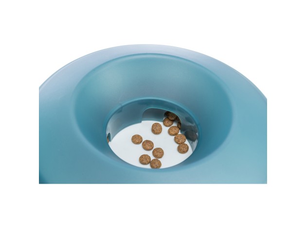 Slow Feeding Comedero Rocking Bowl gris/azul