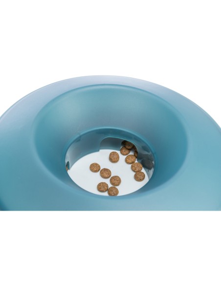Slow Feeding Comedero Rocking Bowl gris/azul